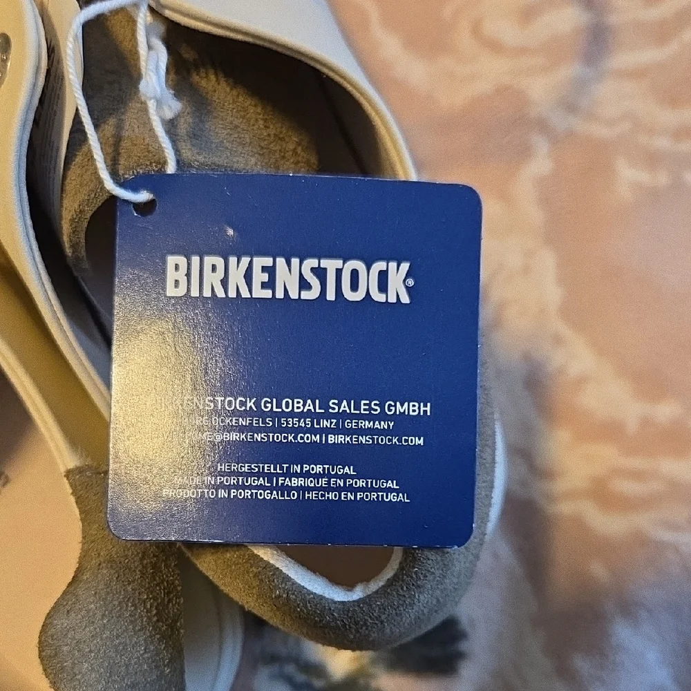 Birkenstock Cream and Gray Athletic Sneakers